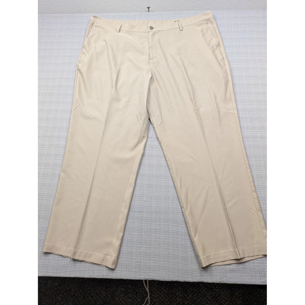 Adidas Pants Mens 48x31 Beige Climalite Golf Khakis Polyester Performance Casual